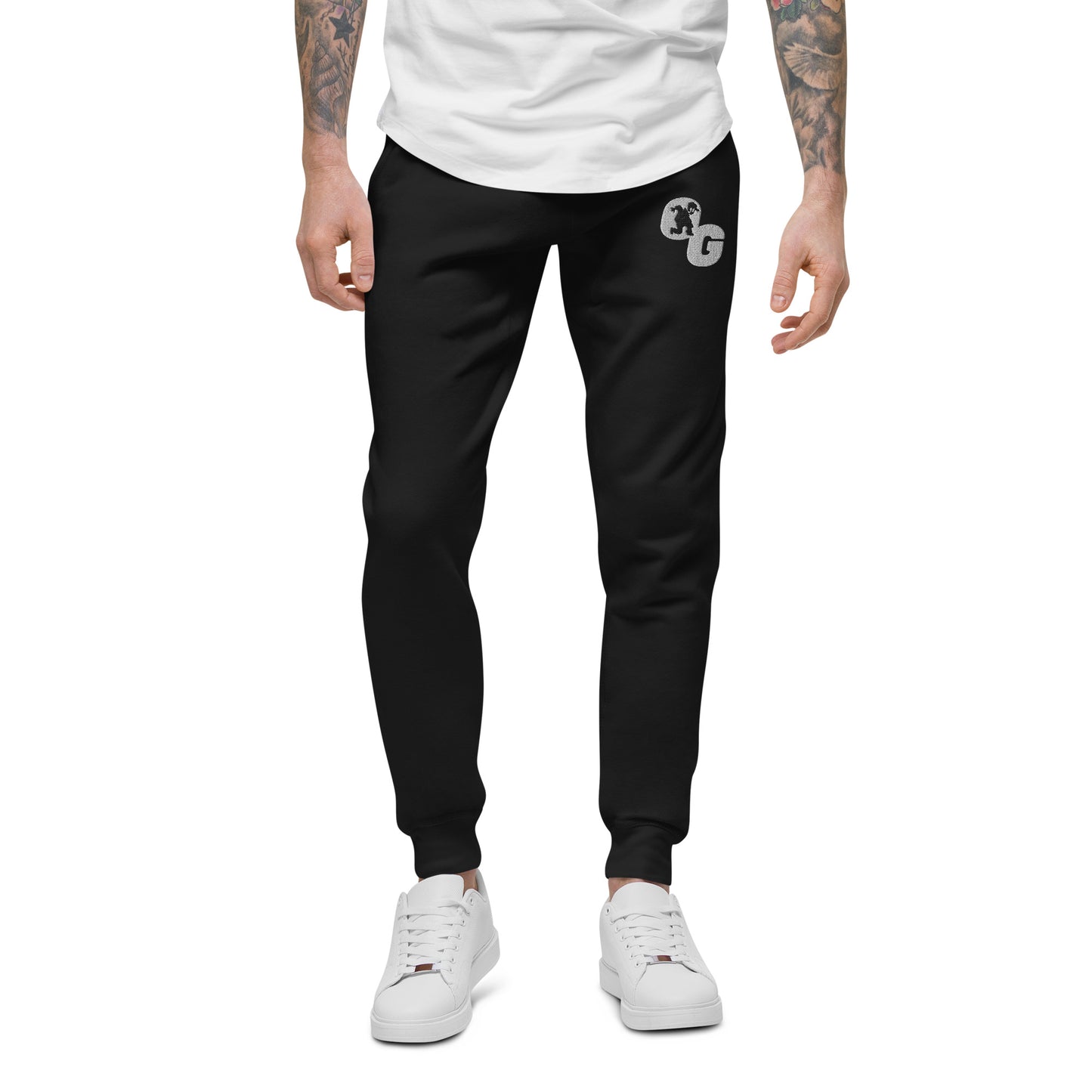 Run-In Man Embroidered fleece sweatpants