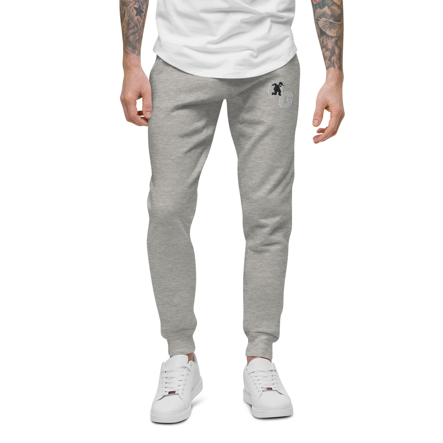 Run-In Man Embroidered fleece sweatpants